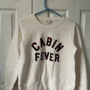 J.Crew Women's "Cabin Fever" Plaid Graphic Crewneck Sweatshirt Adult XS Extra Sm